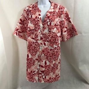 Roaman's Seersucker Shirt Sz 3X NWOT